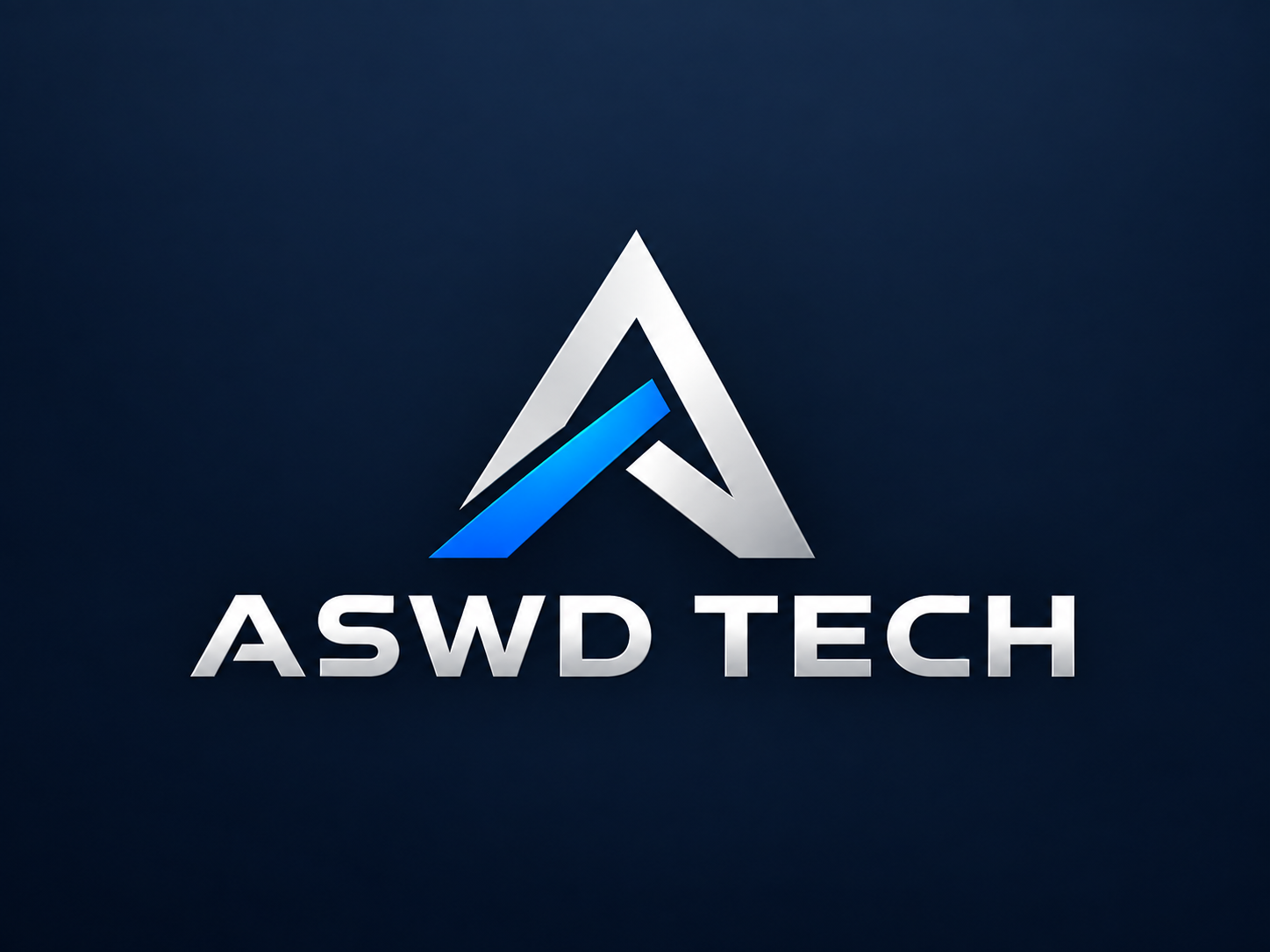 ASWD TECH official metallic logo
